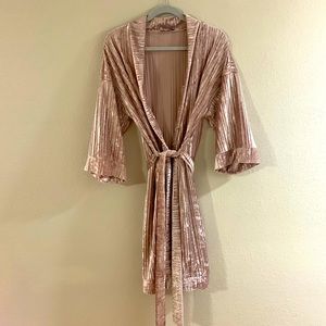 NAKD Pretty Little Things Pink Velvet Robe
